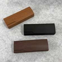 木制眼镜盒，大容量便携式复古手工眼镜收纳盒，复古气息十足