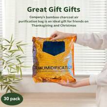 30 Pezzi di buste di carbone attivo per uso domestico, sacchetti purificatori d'aria in bambù, assorbitori di odori al carbone attivo, eliminatori di odori di muffa, deodoranti per armadi, scarpe, auto, cantine, deumidificatore per la casa