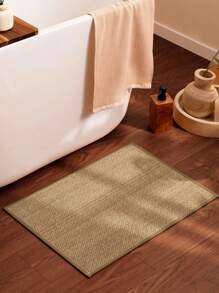 2/1 pieza Juego de alfombras de baño de secado rápido, alfombra de baño de lino ultra delgada, alfombra de baño absorbente y antideslizante, alfombra de baño de enfriamiento y secado rápido, alfombra de baño antideslizante de verano - Café integral - Ver 5