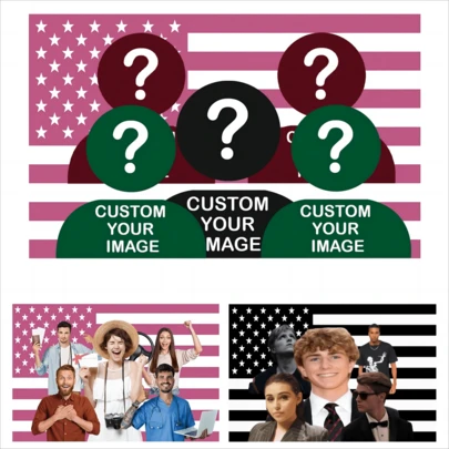 1pc Custom American Flag 2-5 Pictures With Photos And Text, For Birthday, Wedding, Halloween, Christmas, Party, Father's/Mother's Day, Home Decor, Bedroom Aesthetics, Wall Art Lightweight Custom For Graduation, For Weddings, For Housewarming Tea Room, Bedroom, Living Room, Custom Tapestry, Custom Tapestry For Anniversaries, For Graduation, For Housewarming, For Weddings, For Birthdays Sofa, Bed, Car, Tea Room, Bedroom, Living Room, Outdoor Living,Customized Flags,Warm Ambience