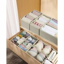 1/3/6 paquetes de organizador de cajón de ropa mejorado y reforzado, organizador de cajón de ropa interior plegable, caja de almacenamiento de tela para el armario, divisor de cajón de cómoda para camisas, sujetadores, calcetines y ropa interior