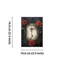 20sheets Thorny Bloody Rose -Etori Material Paper Dancing In The Dark Series Retro Dark Style Theme Handbook Decorative Base, Non-Sticky Material Decorative Paper