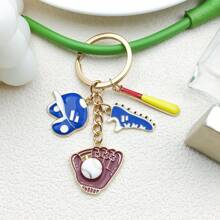 1 件锌合金珐琅运动系列棒球护具钥匙扣，生日情人节礼物结婚礼物母亲节礼物，汽车或手提包的完美配饰 - ER872-1 - 查看 7