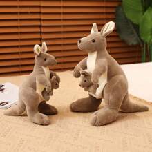 Creative Simulation Kawaii Realistic Easter Egg Bunny, Mother And Child Kangaroo Stuffed Toy Fun Simulation Animal Stuffed Doll Toys Can Be Placed In The Egg Bunny Soft Stuffed Stuffed Doll Decoration For Children's Room, Cute Stuffed Doll Bunny Suitable For Birthday Party Decoration, Christmas, Halloween, Thanksgiving Throw Pillows