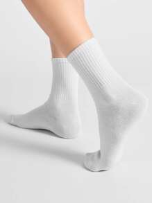 1/2/10 Pairs Comfortable Versatile Solid Color Breathable Anti-Odor Wicking Sports Socks - Multicolor - View 11