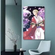 Framed Anime Canvas Poster - Traditional Japanese Attire & Cherry Blossoms,  Wall Art For Bedroom, Cafe, Office, Living Room Decor, Kawaii Room Decor Birthday Party Decor, Mother's Day New Year Easter Gift,  Home Living Room Office Wall Decor, Perfect Gift And Wall Decoration