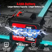 Vandise Cordless Impact Wrench, 1/2" Brushless Power Impact Gun, 2500RPM Electric Wrench, Max Torque 550N.M With 4 Sockets, 12PCS Screwdriver Bits, 4.0Ah Battery & Carry Box For Car Home  21V Brushless Impact Wrench, 3-In-1 Electric Wrench, 3400 RPM, Maximum Torque Of 550 N.M, With 4 Sockets, 12 Screwdriver Bits, For Automotive And Home Use Cordless Impact Wrench Brushless 1/2" 550N.M Electric Impact Wrench Battery 4000mah, Battery Impact Wrench With 4 Sockets, 12 Screwdriver Bits, For Cars Trucks