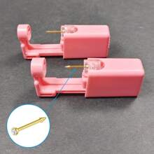 1Set Sterile Nose Piercing Kit With Pink & White Nose Gun, Built In Nose Ring Simple And Convenient Operation, Ideal For Family Use - White Or Pink - View 14