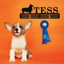 Pet Award Medal Hanger Monogram - 12 Rungs For Medals & Ribbons, Metal Sign, Art, Wall Decor Gifts Birthday Graduation