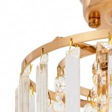 HYYKJ-US Modern Chandelier Crystal Light, Crystal Ceiling Light, 3 Levels Crystal Raindrop Chandelier - 1 - View 7