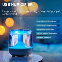 650ml Long-Lasting Clear Humidifier WithContinuous And Intermittent Mist Modes, Seven-Color Night Light Humidifier, Essential Oil Humidifier, Suitable For Living Rooms, Bedrooms,Offices, And Various Other Settings For Gifts, Christmas, New Year's Day