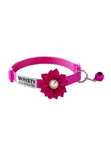 1pc Customized Rhinestone Flower Decor Pet Collar, Cartoon Anti-Choking Buckle Adjustable Size, Suitable For Cats Under 5kg Or Small/Medium Dogs, Personalized Label,Christmas Gift Supplies - Multicolor - View 15