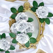 10/20/30PCS Artificial Flowers-Rose, Silk Rose, Fake Plants, Home, Dining Room, Living Room, Outdoor Garden Decoration,The Art Of Inserting Flowers, Photography Props, Autumn, Spring, Vase, Flower Wall, Flower Wreath, Bridal Bouquet, Wedding Decoration, DIY Flower Wreath Materials, Birthday Party Decoration Materials, Home Decoration Accessories, Valentine's Day. Gifts Graduation