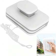 Practical Adsorption Strong Magnetic Double-Sided Window Cleaner, Anti-Pinch Design, Universal Hand-Held Window Cleaner For Single Thick Windows - ABS Material (Not Suitable For Double-Glazed Windows)