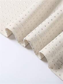 Summer Sexy Solid Color Bodycon Dress, Sleeveless Spaghetti Strap Backless Mini Dress, Women Party Wear - Khaki - View 6