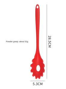 8 pièces Set de cuisine en silicone pour la maison, comprenant une spatule chinoise, une louche, une passoire, une poêle, une cuillère à soupe, un service à pâtes, des pinces à salade, un dilueur de miel, disponibles en rouge et noir