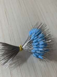 300入/束 藍色矽膠防纏繞太空豆主線保護套，防纏繞釣具配件，適用於台釣與野釣 - 藍色 - 查看 2