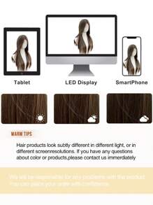 1 Stück hitzefeste Synthetikperücke, Perücke mit gesplitteten Enden, geeignet für tägliche Partys oder Festivals, flauschig natürlich und realistisch. (Zubehör nicht enthalten)