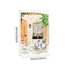 1pc Framed Canvas Poster Cute House, Summer Chic Wall Art Canvas Paintings Ideal Gift For Bedroom Living Room Corridor Wall IcArt Wall Decor Room Decoration