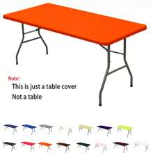 1 件矩形桌布，涤纶牛奶丝桌布，抗皱可洗弹性桌布保护套，适用于室内、室外、露台、野餐、露营、派对、婚礼