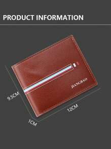 1 szt. męski krótki portfel składany na pół, kolorowe paski, wiele przegródek na karty, swobodny biznesowy smukły miękki skórzany portfel, odpowiedni dla nastolatków, swobodny, na zewnątrz, sportowy, podróżny, prezenty na ukończenie szkoły, akcesoria urodzinowe