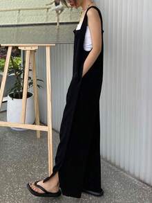 宽松休闲阔腿连体裤，轻盈夏季