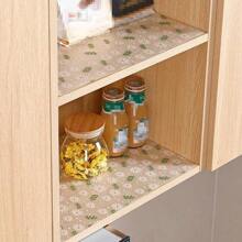 1pc Daisy Printed Drawer Moisture-Proof Mat For Kitchen Cabinet, Table, Multi-Size Cuttable EVA Material, Easy To Clean, Non-Slip Waterproof Oil-Proof Dust-Proof Household Liner Paper, Suitable For Refrigerator, Kitchen Shelf, Food Storage Room, Desk, Cabinet, Shoe Cabinet, Wardrobe, Tabletop For School,Office,Household,Travel