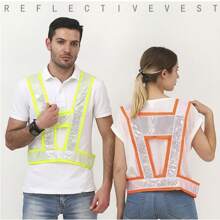 2 sztuki kamizelki odblaskowej w kształcie litery V, odpowiednie do pracy nocnej, biegania, jazdy na rowerze, akcesoriów rowerowych