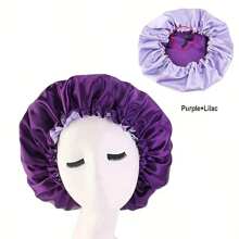 1pc Double Layer Soft Adjustable Shower Cap, Reusable Hair Care Head Wrap For Women Home Bathroom Decor Summer Back To School