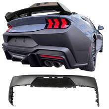 Rear Bumper Conversion W/ Diffuser Lip For 2024-2025 Fords' Mustang 7th Gen S650, PP OE Style Unpainted Rear Bumper Cover Rock Style Matte Black Rear Diffuser 5PC Best Car Styling Accessories For New Year - 霧面黑色後擴散器和未塗漆桿蓋 - 查看 3