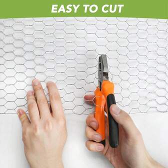 1pc Chicken Wire Fencing Mesh, Metal Floral Chicken Wire Fence For Crafts Poultry Garden, Hexagonal Galvanized Netting For Chicken Coop Barrier Rabbit Cage