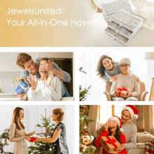 1pc Jewelry Organizer Box, Earring Holder, Trinket Drawer Storage Case, Dustproof Jewelry Display Box For Dresser