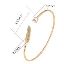 1pc Luxury Fashion Personalized Zirconia Stone Inlaid Bracelet, Elegant For Daily Wear And Dates