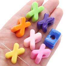 10pcs Letter 3D Beads -Random Color Mixing Of Number Beads, English Letter Beads- Used For Jewelry Creative DIY Make, Such As Bag Chains, Waist Chains,Phone Chains Accessories