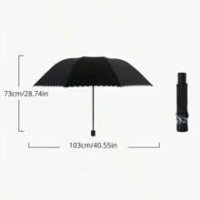 Paraguas plegable de diez huesos, parachoques resistente al viento, tela impermeable, soldado, lluvioso, doble uso, paraguas Universal de negocios CNFR - Azul marino G492A - Ver 6