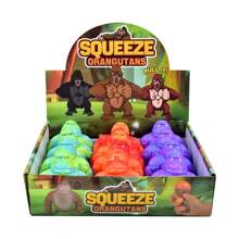 1/2/3 piezas Juguetes tipo Gorila elásticos, juguetes de alivio del estrés novedosos para niños y adultos, Gorilas realistas de colores variados con rebote rápido, juguete de apretón para liberar la tensión