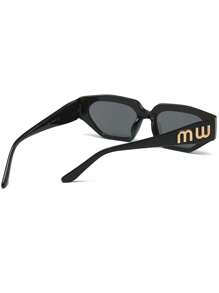 2 Pcs Polygonal Sexy Women Sunglasses Facial Slimming Photography Prop Sunglasses, Exaggerated Hip Hop Style UV Protection