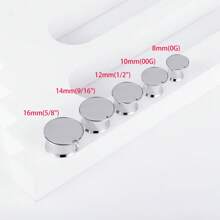 2pcs DIY Ear Gauges Stainless Steel Ear Tunnels Plugs Piercing Jewelry Ear Expander Stretchers Dangle Gauges Earrings For Women Men