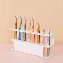 1 cái Giá đỡ nhíp mi bằng acrylic-Giá đỡ nhíp nối mi-Hộp trưng bày-Hộp đựng mi-Bộ sắp xếp-Dụng cụ nối mi-Có thể dùng để cất dụng cụ nối mi/Dụng cụ làm móng/Dụng cụ sửa chữa điện tử - Nhiều màu - Xem 22