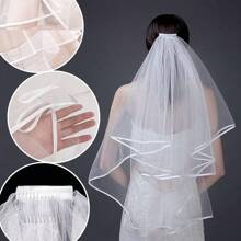 3件套，单身派对准新娘装饰套装，新娘送礼会礼物，新娘绶带，白色心形眼镜，头纱，婚礼装饰，婚礼用品，酷炫装饰，个性配饰，场景装饰，拍照道具 - 白色珍珠 - 查看 7