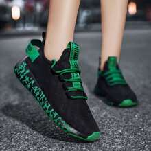 女士轻便经典时尚简约户外运动休闲运动鞋 - 綠色 - 查看 3