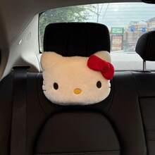 Sanrio قطعة واحدة/قطعتين من وسادة مسند رأس السيارة من كيتي الأبيضالناعمة كشخصية الرسوم المتحركة،مصنوع من قماش البوليستر، زينة جميلة للمنزل والغرفة وغرفة النوم والمكتب والأريكة، هدية مثالية لأعياد الميلاد وأعياد الحب