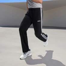 Adidas 3-Streifen schnelltrocknende, atmungsaktive Freizeithosen, locker geschnittene gerade Beine Jogging-Workout-Basketball-Hose