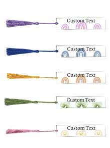 1pc Personalized Acrylic Bookmark Cute Read For Students Father Mother's Gift With Birthday Valentine Gifts Rainbow,School Supplies,Back To School