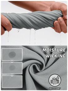 Men's Quick Dry Hiking Polo Shirts Long Sleeve Military Tactical Work T-Shirts Breathable Lightweight Golf Tees Outdoor Performance Tops, Light Grey - Light Grey - View 6