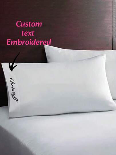 1 st personligt kuddfodral med monogram, broderat i ditt val av tråd/typsnitt. Sofistikerad och elegant, mjuk, personlig kudde, mors dag presenter