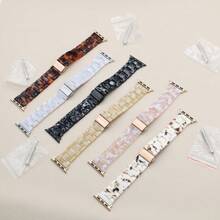 树脂手链与 Apple Watch 表带兼容 49 毫米 46 毫米 45 毫米 44 毫米 42 毫米 41 毫米 40 毫米 38 毫米时尚表带配不锈钢扣与 Apple Watch 系列 SE 系列 10 9 8 7 Ultra 6 5 4 3 2 1 兼容 - (S1~3)42毫米/44毫米/45毫米/46毫米/49毫米 - 查看 2