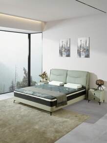 Pocket Spring Memory Foam Hybrid Mattress Natural Latex Orthopedic Foam Compressed Roll Packed In Box - Black - View 1