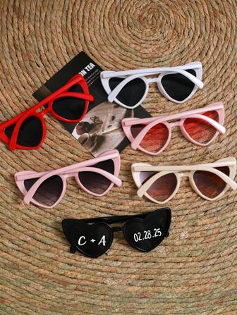 1pc/10pcs/20pcs/Custom Bachelorette Party Fashion Glasses For Bride To Be Heart Wedding Favor For Bridesmaids Party Gift For Wedding Accessories For Bride Party Heart,Dawg,Cute,Adorable,Colorful,Y2K,Stylish,Unisex,Casual,Hipster,Custom,Personalized,Unique,Customized,Ideal Gifts For Him,Ideal Gifts For Her,Boyfriend,Girlfriend,Family,Friends,Grandparents,Ren,Her,For Anniversaries,For Birthdays,For Weddings,For Graduation,For Housewarming,Beach,School Supplies,Back To School,For Office,For School,For Classroom,For Teacher Gifts,For University,For Colleague,For Dorm Rooms,For Teacher,For Boys And Girls,For Teenagers,Junior High School Students,Middle School Students,High School Senior High School Students,College Students,University Students,Freshman,Sophomore,Underclassmen,Delicate Romance,Fall Decor