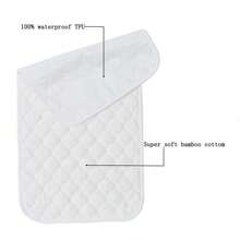 Almohadilla cambiador de pañales para bebés, amigable con la piel, impermeable, reutilizable